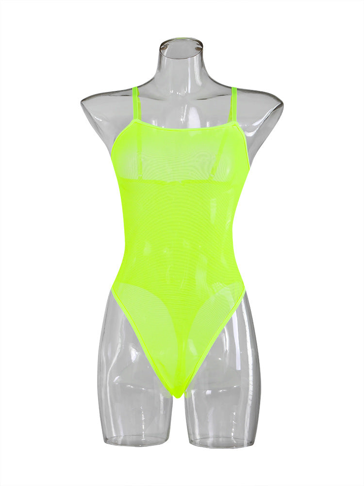 FREEDOMBEAUTY | New European and American, body sculpting suspender onesie, sexy perspective erotic underwear one-piece corset