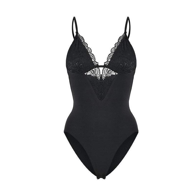 Freedombeauty | FITS EVERYBODY LACE Suspender Jumpsuit French Sexy Lace American Skin-Friendly Skinny Small Suspender