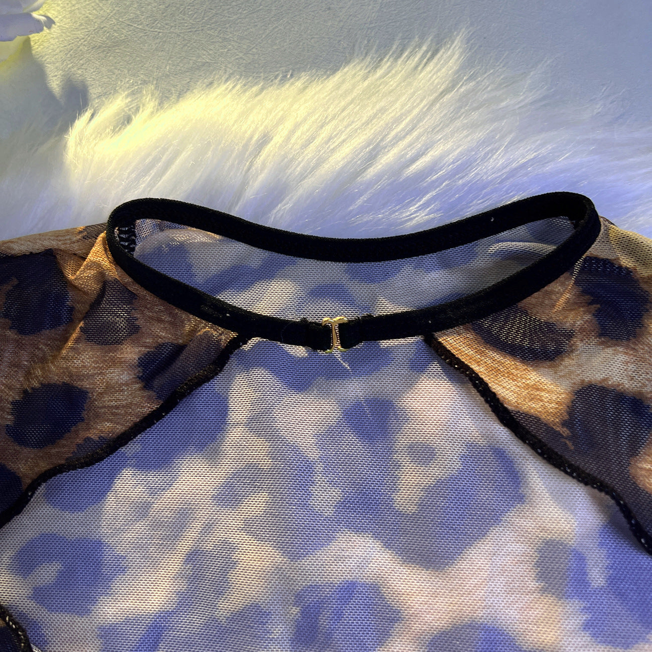 freedombeauty｜Fun leopard print bodysuit outerwear onesie with gloves onesie