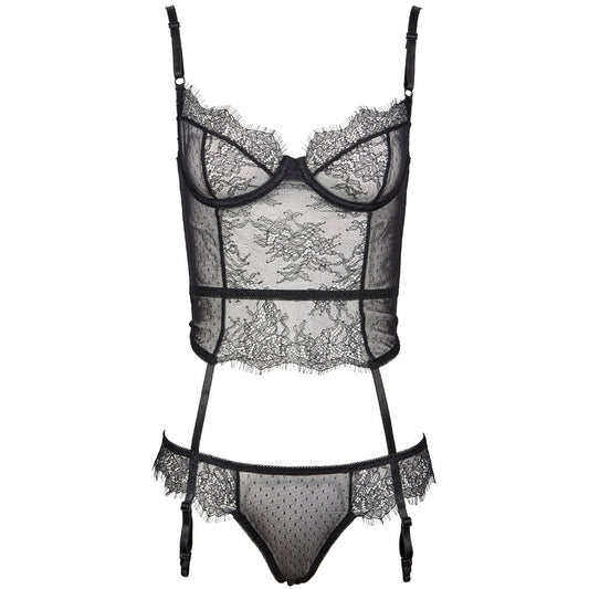 Freedombeauty | FQ2735 French lace see-through underwear with steel rim sexy inner sex bra garter briefs set