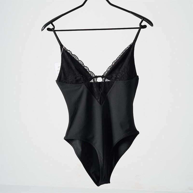 Freedombeauty | FITS EVERYBODY LACE Suspender Jumpsuit French Sexy Lace American Skin-Friendly Skinny Small Suspender