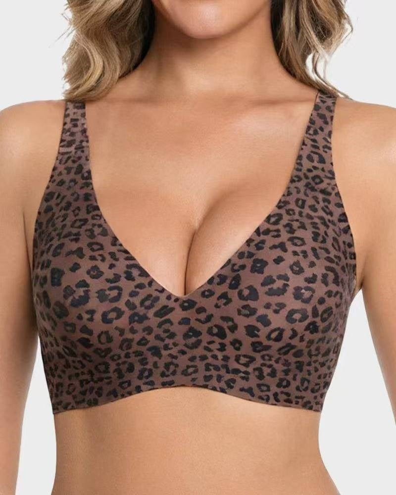 FREEDOMBEAUTY | European and American cross-border popular new underwear, gather seamless bras for daily natural wear, soft support jelly brush glue
