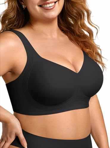FREEDOMBEAUTY |OEAK Womens Wireless Jelly Bra Plus Size Supportive Seamless
