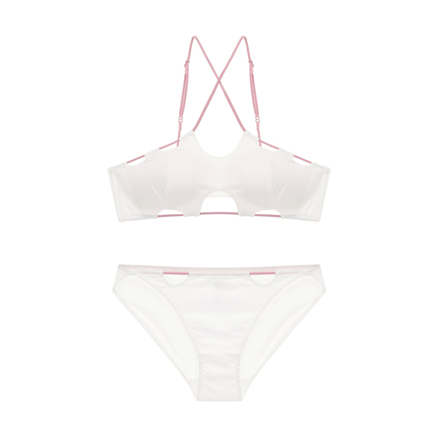 FREEDOMBEAUTY | Traceless neck cross small chest tube top underwear women's no steel ring breathable bra cover bikini swimsuit gathers thin styles