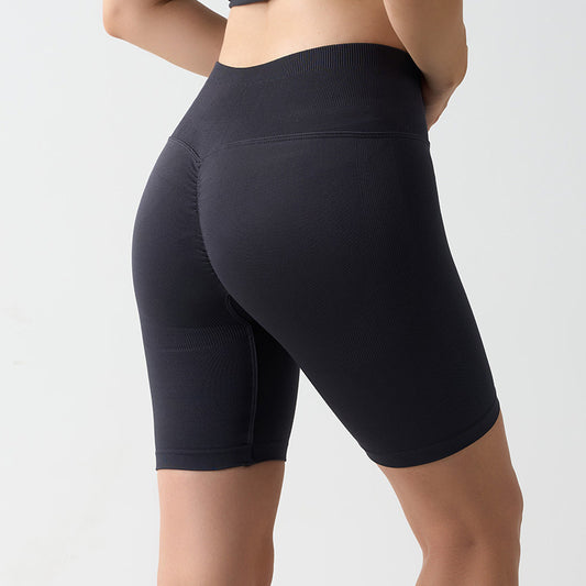 FreedomBeauty | Seamless Shorts Belly Fitness Peach Hip Lift Sports Yoga Pants High Waist Tights