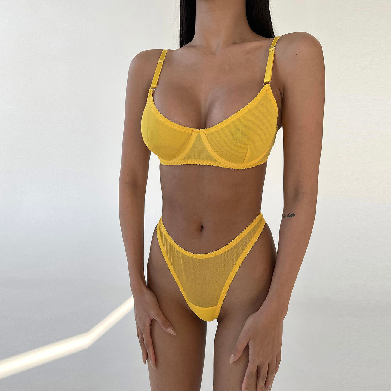 freedombeauty|Hot-selling lingerie sexy perspective 2-piece kit