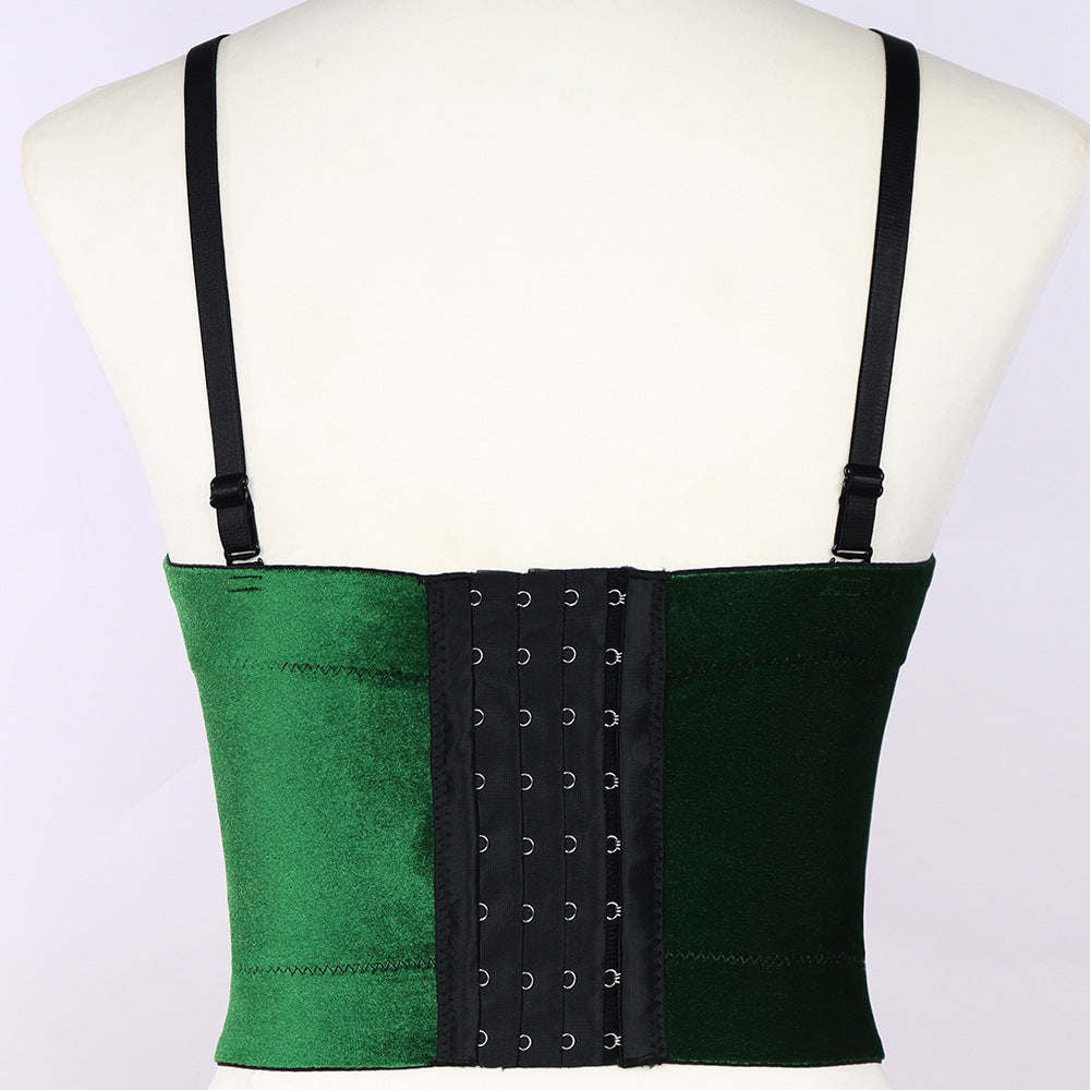 Fashion flannel tube top suspender christmas clothing women's top waist wear party bra DB1200