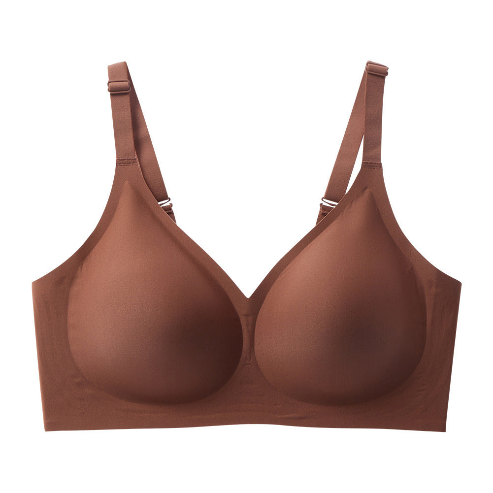 FREEDOMBEAUTY | Cross-border explosion Large size jelly Simple elastic U-shaped back bra Beautiful back underwear Comfortable and breathable strip gathering text