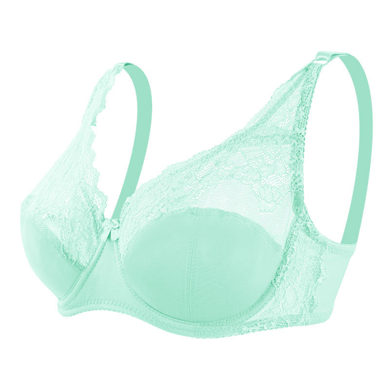 Freedombeauty | Sexy lace plus size women's underwear foreign trade new rimless bra thin gathering anti-sagging bra
