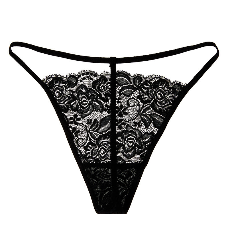 FREEDOMBEAUTY | 2025 New European and American sexy one-piece bikini classic thong T-pants women, lace thong daily wear