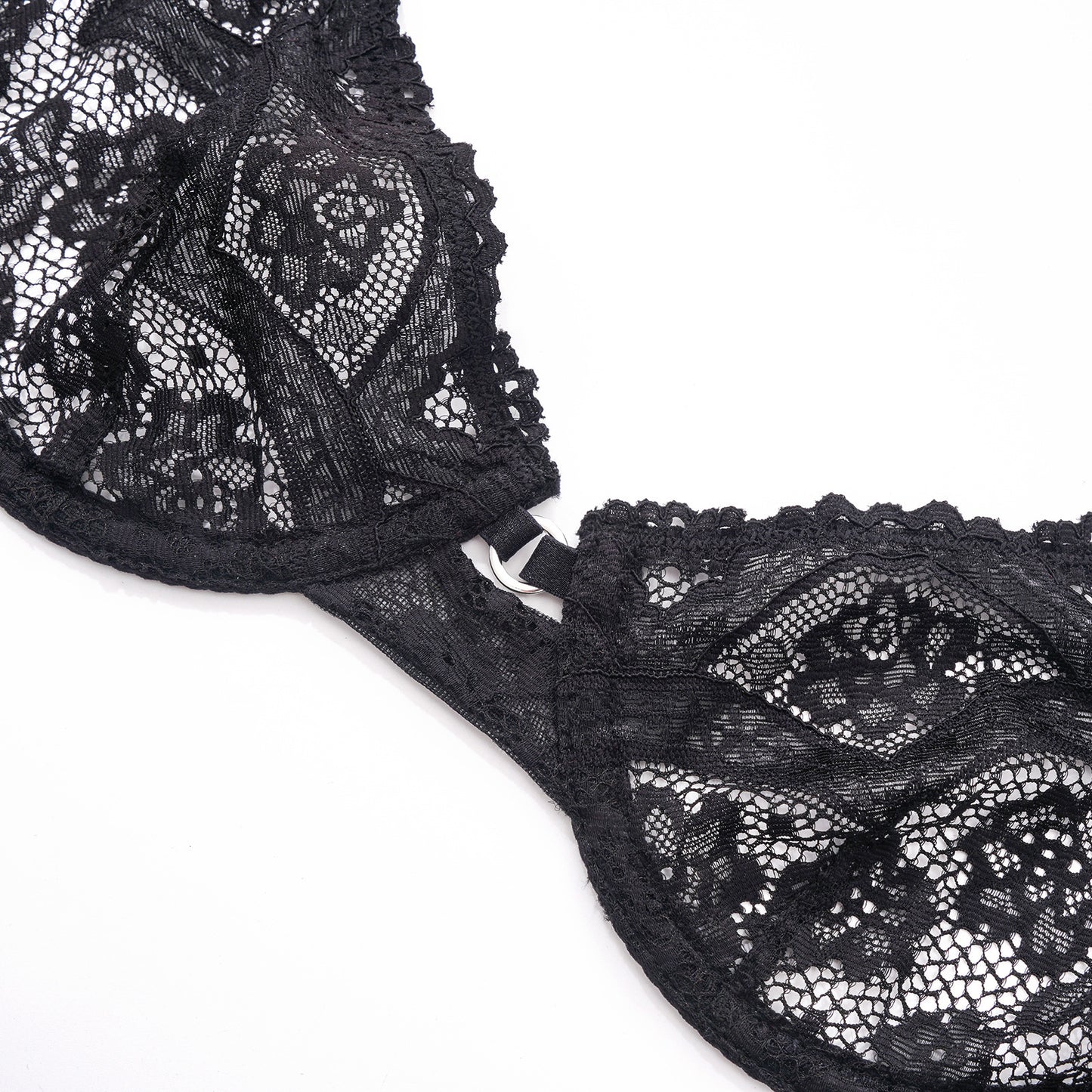 Freedombeauty | French Lace Bra Set Women's Sexy Underwear Triangle Cup Steel Rim Comfortable Thin See-Through Bra