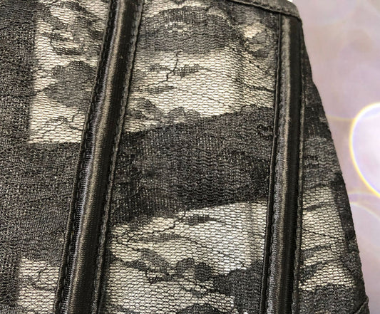 Freedombeauty | 16cm glue bone short lace mesh yarn with rear strap waist Lolita fishbone waist seal