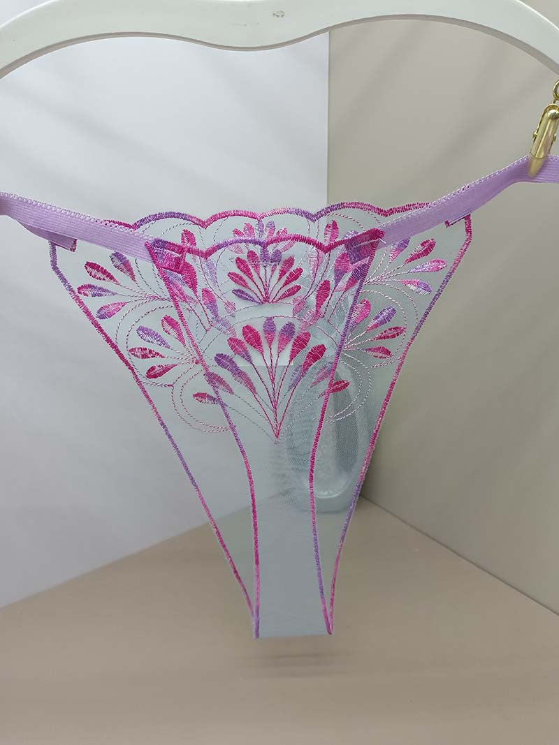 FREEDOMBEAUTY | Lace breathable French sexy women European and American perspective mesh embroidery light leaf embroidery cross-border