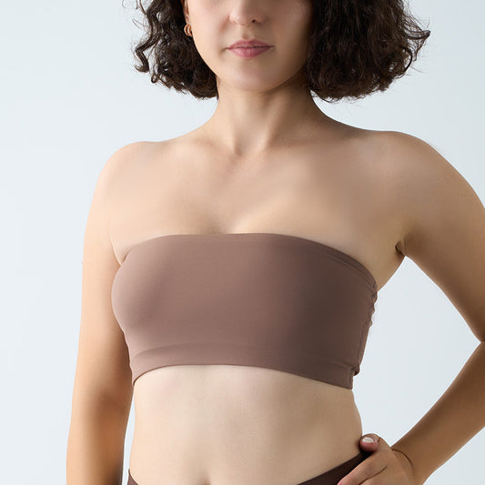 Freedombeauty | SK Kadaijia Bandeau strapless one piece sexy tube top high elastic breathable double tube bra underwear