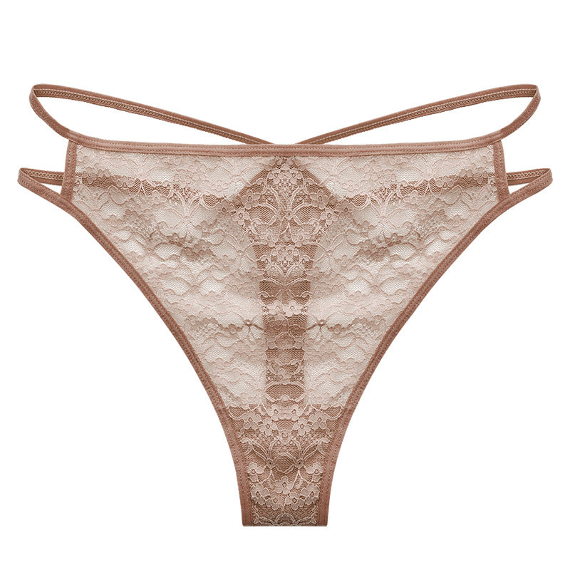 FREEDOMBEAUTY | Foreign trade sexy lace underwear women, temptation seamless fitness thong explosion low waist thin belt T pants new wholesale