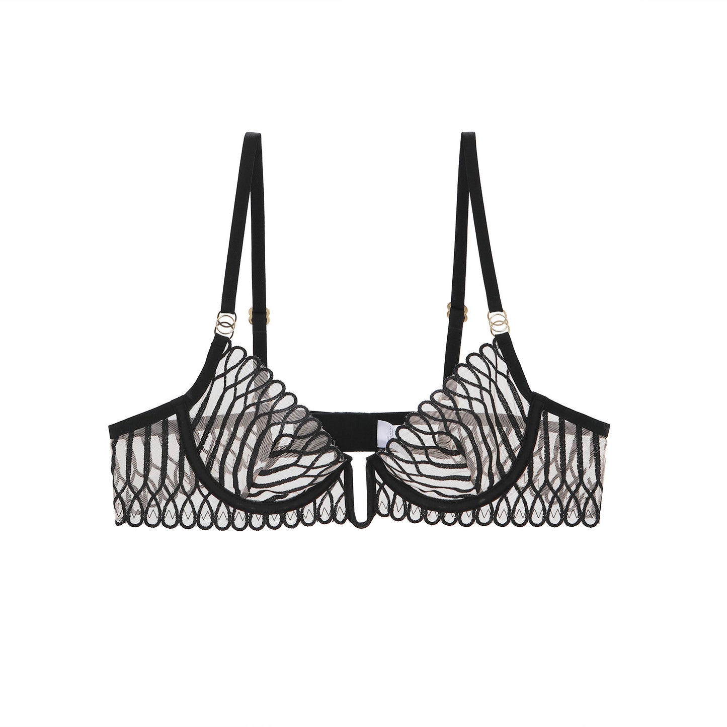 FREEDOMBEAUTY | Shellfish lace elegance temperament deep U steel rim natural shaping sexy French underwear bra panties French underwear
