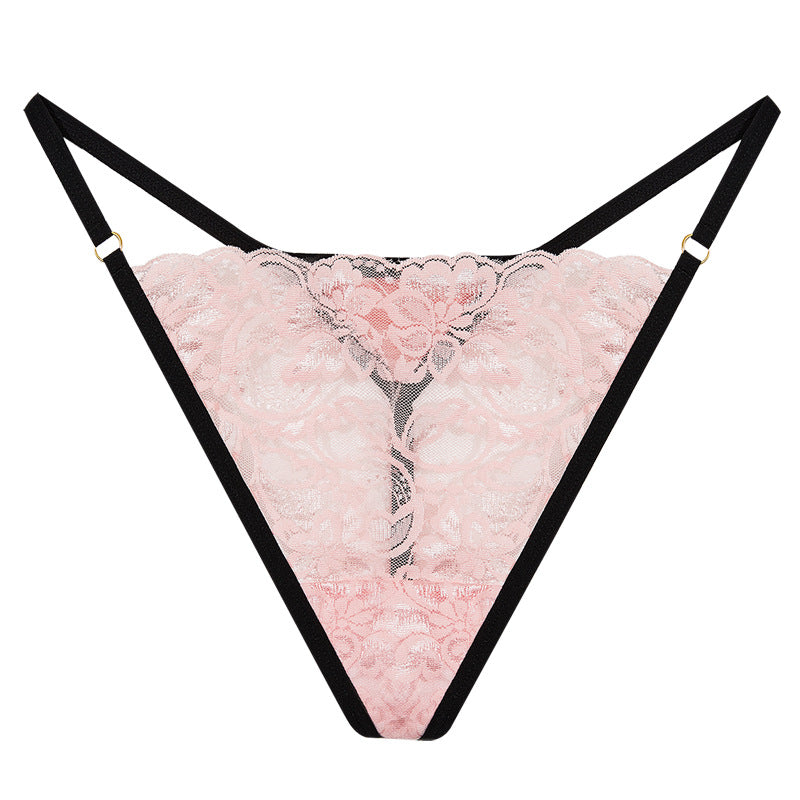 FREEDOMBEAUTY | 2025 New European and American sexy one-piece bikini classic thong T-pants women, lace thong daily wear