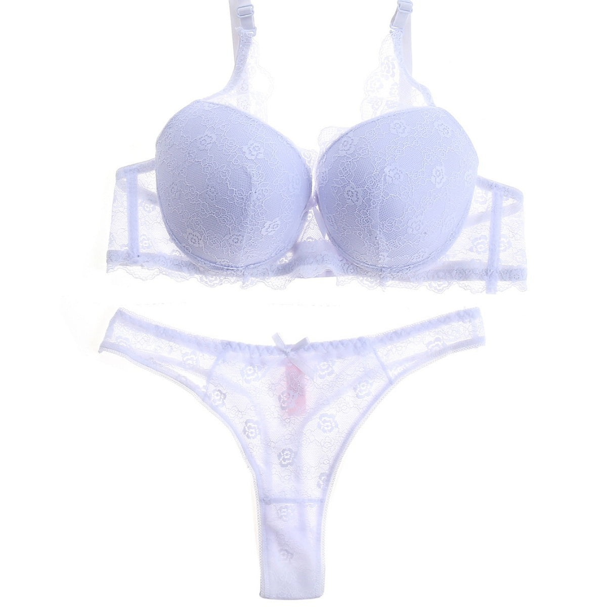 FREEDOMBEAUTY | Lace bra set underwear underwear cross-border black chest large anti-sagging gathering top support thin strapless
