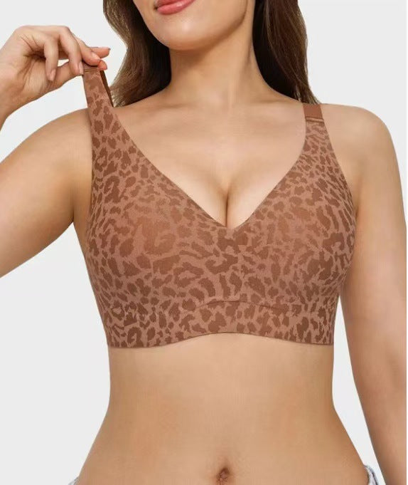 FREEDOMBEAUTY |OEAK Womens Deep V Bras Wireless Comfortable Bra Supportive