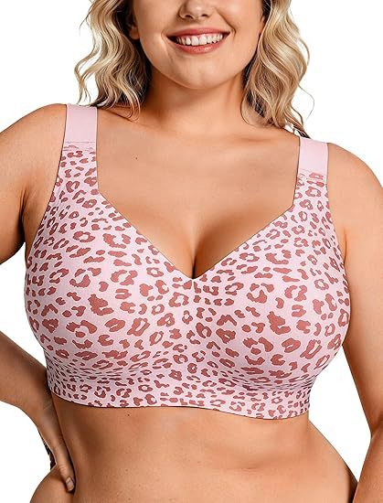 FREEDOMBEAUTY |OEAK Womens Wireless Jelly Bra Plus Size Supportive Seamless