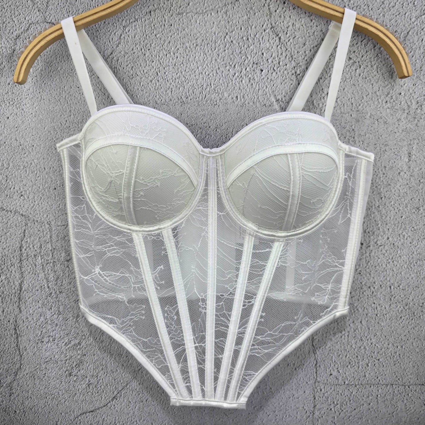 FREEDOMBEAUTY | Lace Sling Vest with Chest Pad Women's Exterior Pure Sexy Skinny Bottom Top Summer