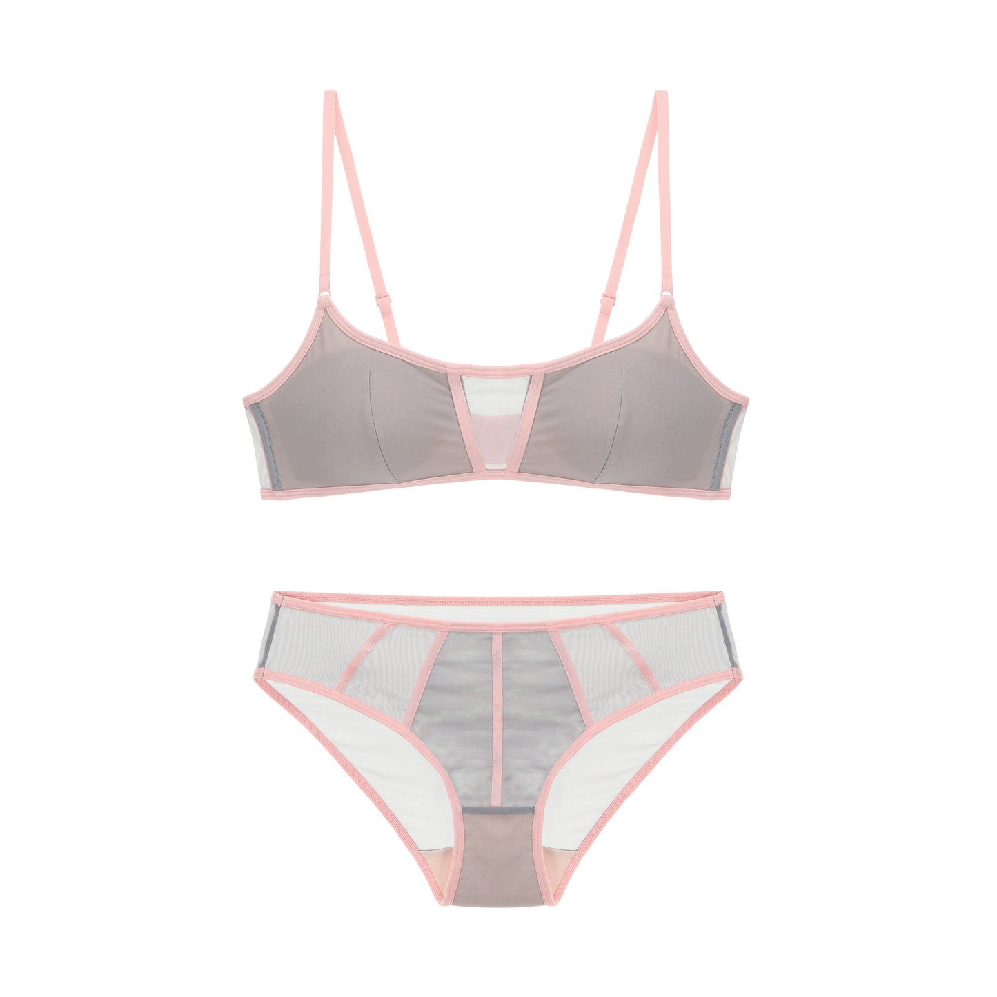FREEDOMBEAUTY | Summer breathable contrasting mesh girls' underwear thin steel rim with chest pad anti-light comfortable bra wholesale