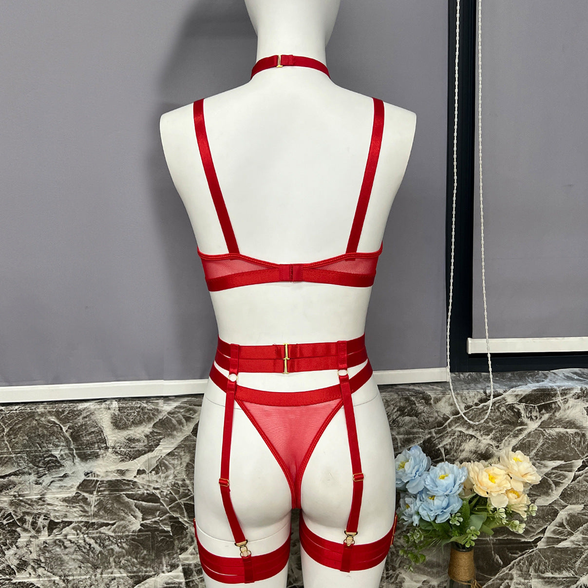 freedombeauty|Amazon's new sex underwear multi-piece chain garter sex dress