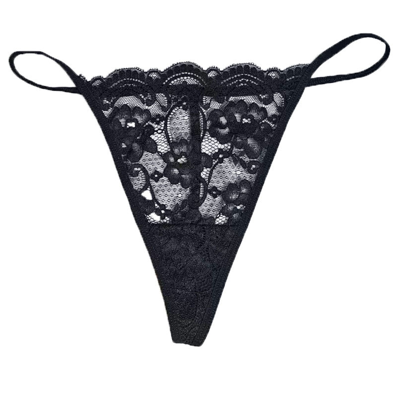 FREEDOMBEAUTY | 2025 New European and American sexy one-piece bikini classic thong T-pants women, lace thong daily wear