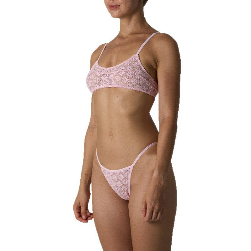 FREEDOMBEAUTYSK Kardashian Victoria's Secret same suit full hollow lace sexy women's briefs bra