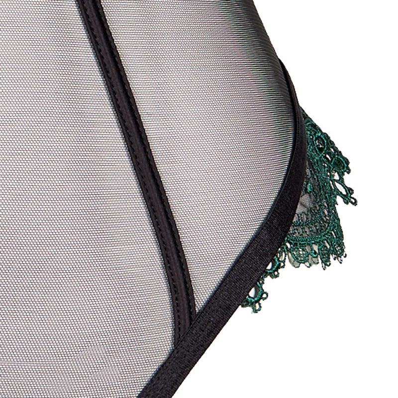 Freedombeauty | FQ2767 Deep V no-take-off onesie lingerie tulle sexy exposed buttocks cross back seduction network