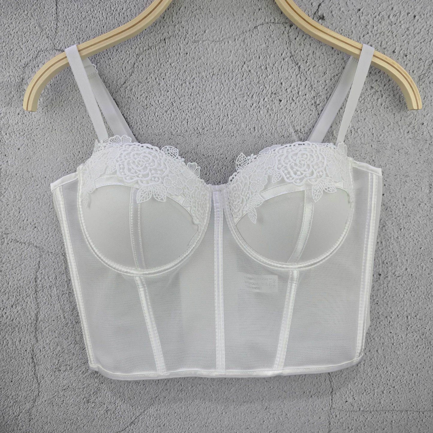 FREEDOMBEAUTY | Versatile slim-fitting new French bra, small vest, slim bra, waist closed, ultra-thin contrasting lace, pure desire bra