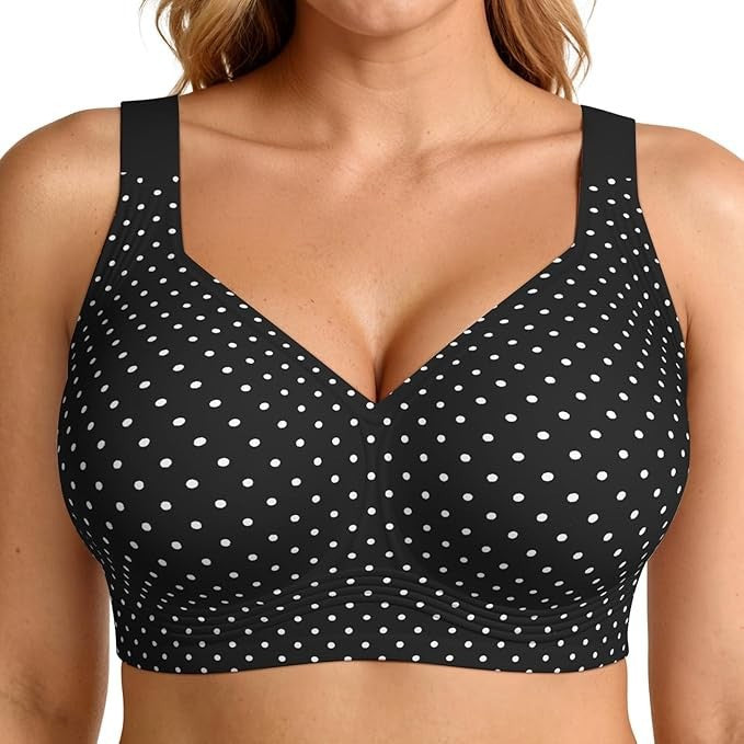 FREEDOMBEAUTY |OEAK Womens Wireless Jelly Bra Plus Size Supportive Seamless