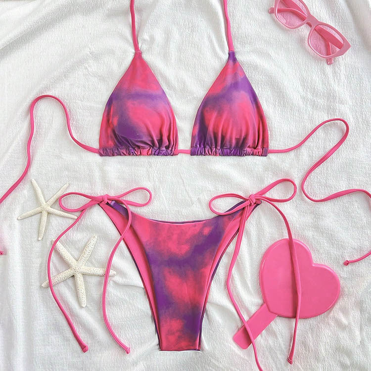 FREEDOMBEAUTY | 2025 new European and American lace-up swimsuit women's fashion sexy beach bikini hot spring swimsuit bikini