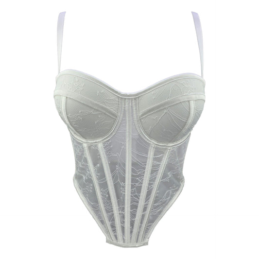 FREEDOMBEAUTY | Lace Sling Vest with Chest Pad Women's Exterior Pure Sexy Skinny Bottom Top Summer