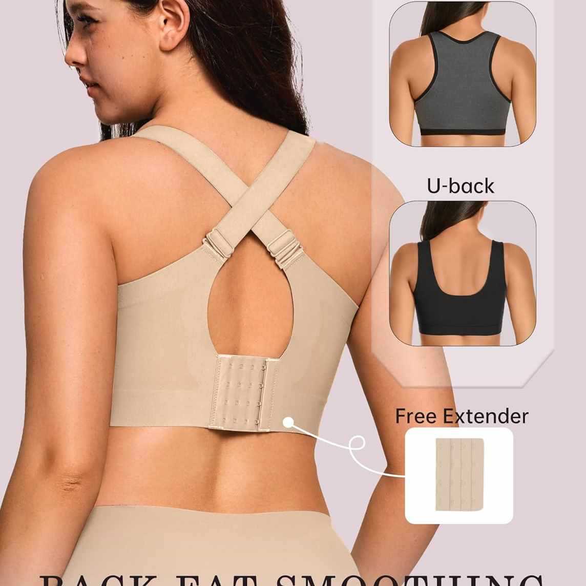 FREEDOMBEAUTY |OEAK Womens Wireless Jelly Bra Plus Size Supportive Seamless