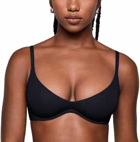 FREEDOMBEAUTY |Women's Inbarely Plus Plunge Bra - Unlined Under