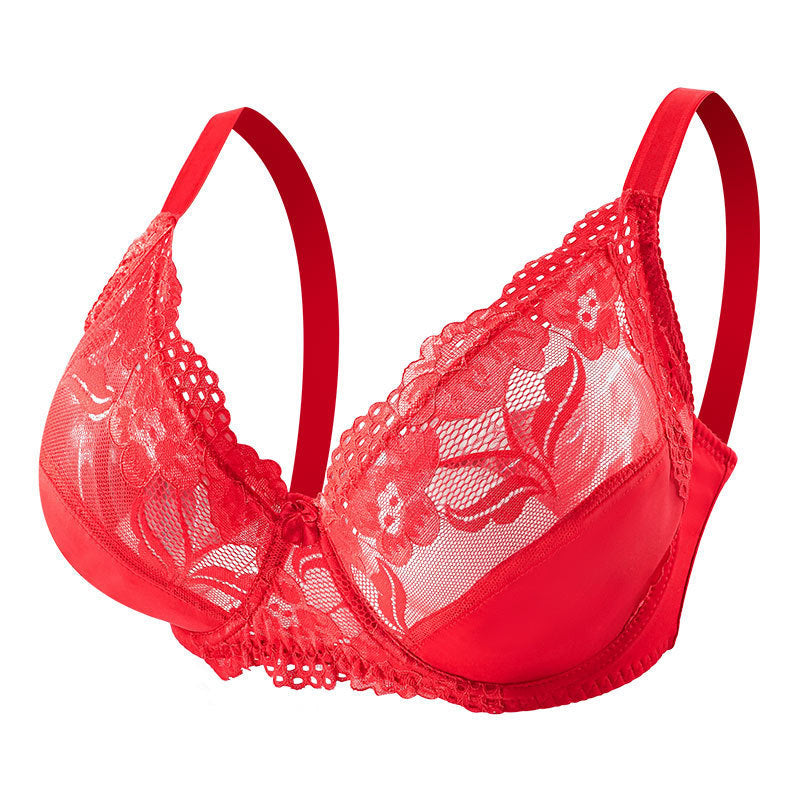 Freedombeauty | Wholesale European and American style foreign trade fashion U-shaped large size bra sexy lace bra large size women's bra underwear women