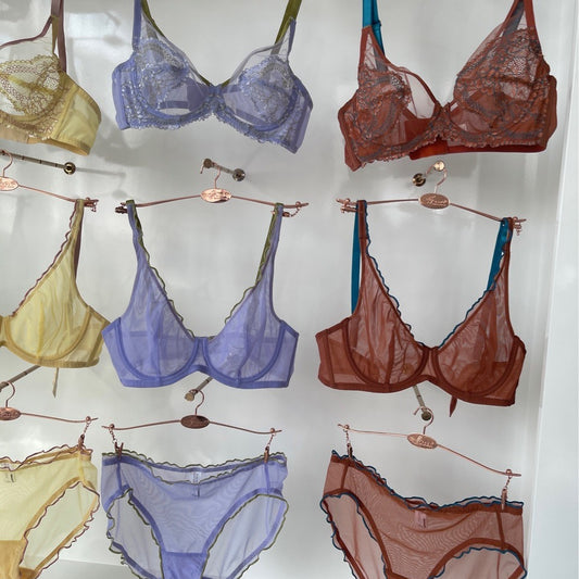 FREEDOMBEAUTY | mesh set soft steel ring bra large chest small breathable thin atmosphere underwear set bra
