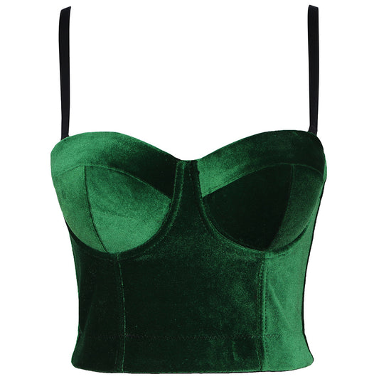 Fashion flannel tube top suspender christmas clothing women's top waist wear party bra DB1200