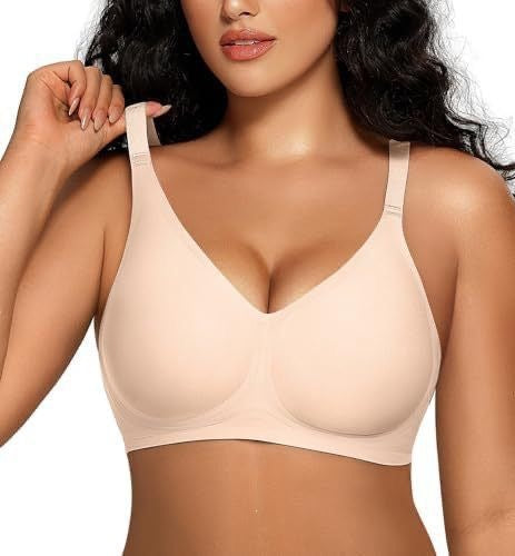 FREEDOMBEAUTY | Cross-border European and American seamless soft support wireless fixed cup comfortable bra bra underwear women's gathering lifting upward support