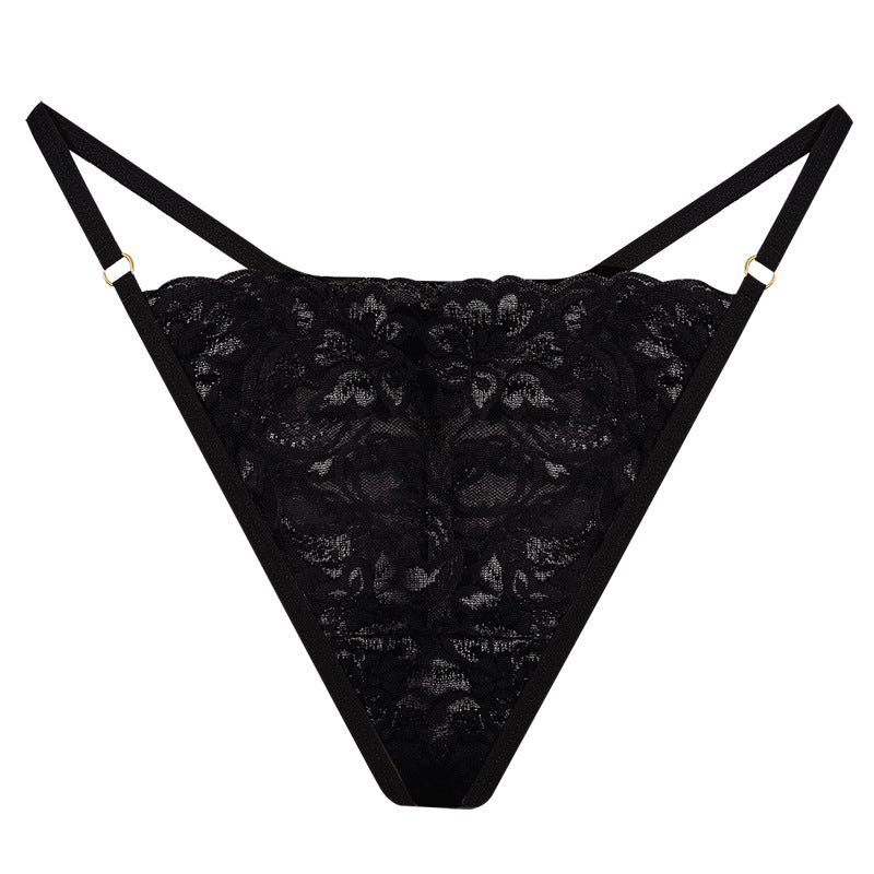 FREEDOMBEAUTY | 2025 New European and American sexy one-piece bikini classic thong T-pants women, lace thong daily wear