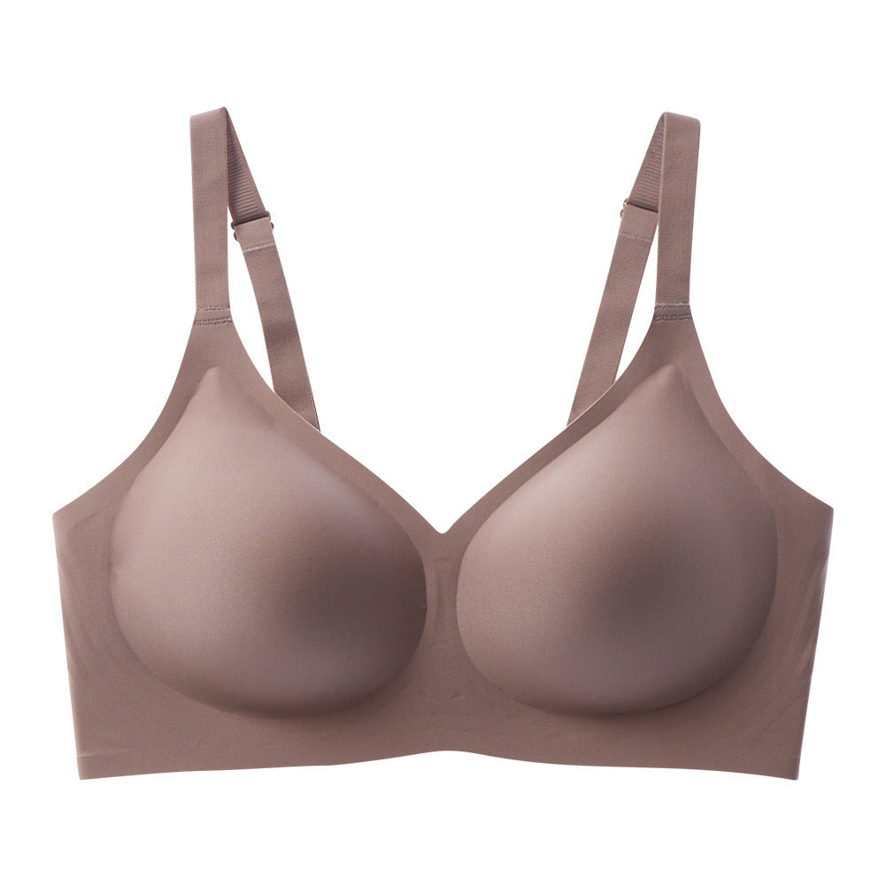 FREEDOMBEAUTY | Cross-border explosion Large size jelly Simple elastic U-shaped back bra Beautiful back underwear Comfortable and breathable strip gathering text