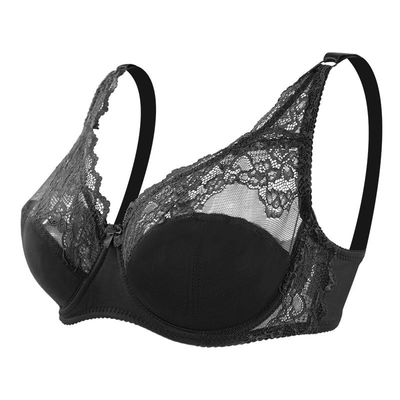 Freedombeauty | Sexy lace plus size women's underwear foreign trade new rimless bra thin gathering anti-sagging bra