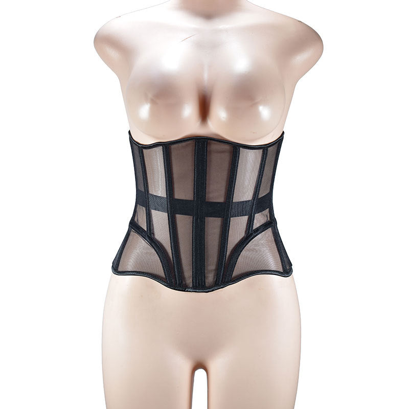 Freedombeauty | 218 steel bone medium and long summer cool and breathable mesh thin fish bone waist breathable waist seal
