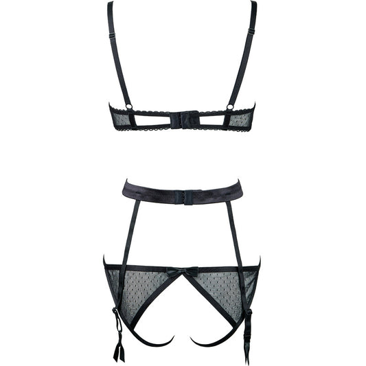 FREEDOMBEAUTY | FQ2987M171 sexy underwear sexy open crotch passion set steel ring sexy garter set ultra-thin cross-border