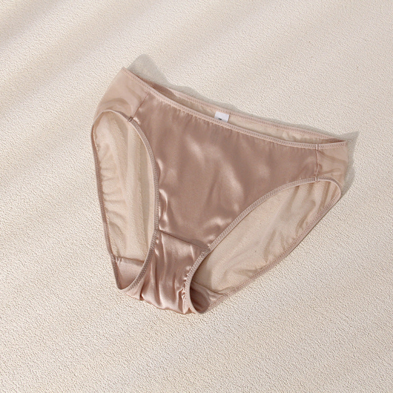 FREEDOMBEAUTY | mulberry silk underwear set sexy French triangle cup silk bra underwear women