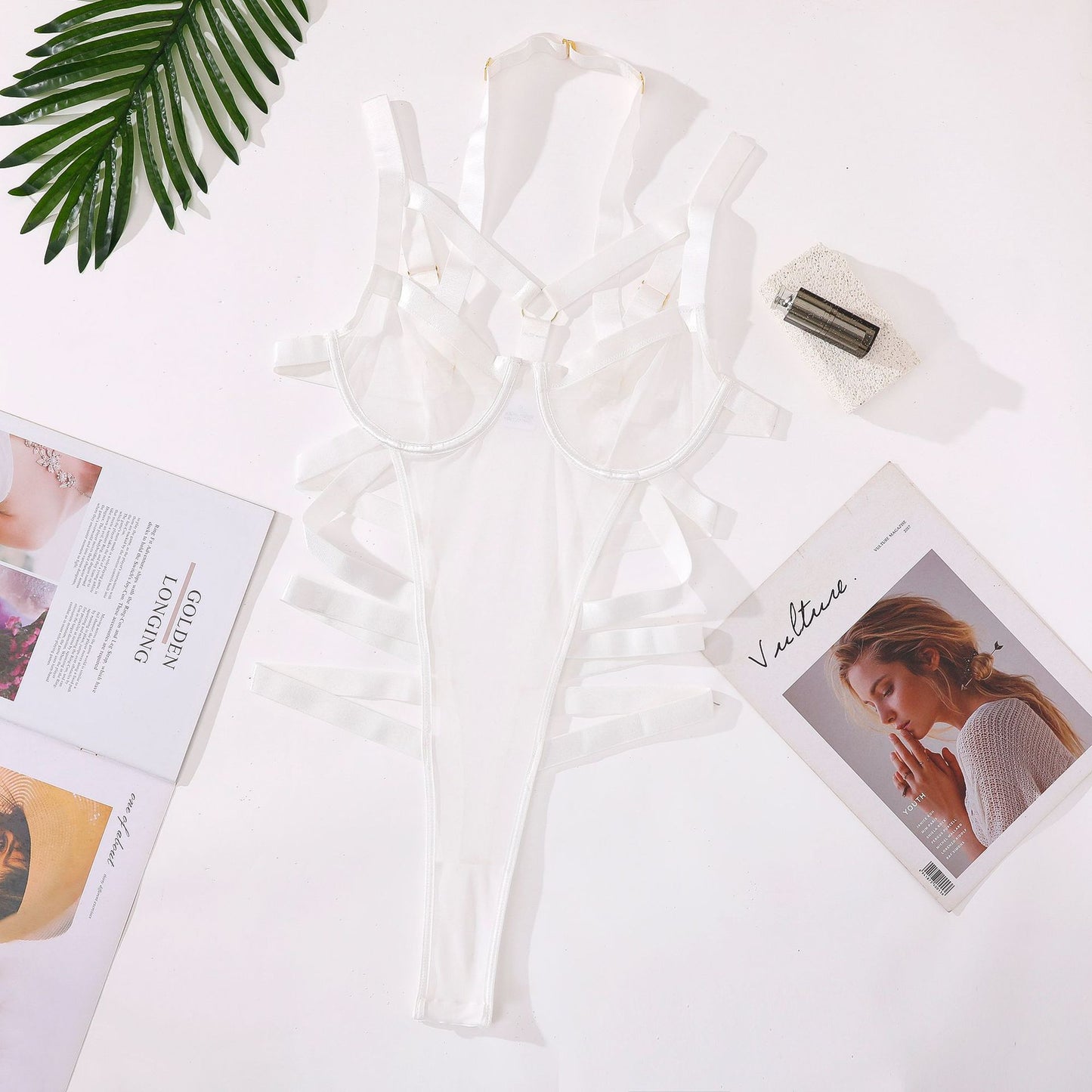 Freedombeauty | New Perspective Mesh Breathable Sexy Temptation Strap Three-point Sex Lingerie onesie