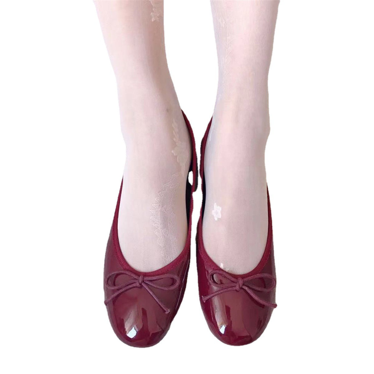 FREEDOMBEAUTY | Summer Japanese sweet retro side rose vine milky white stockings women pantyhose lolita jacquard stockings