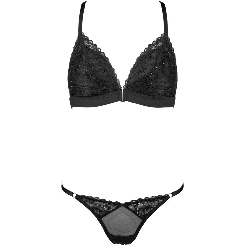 FREEDOMBEAUTY | FQ2850 Sandwich Triangle Cup Honeycomb Cotton Cup Beautiful Back No Steel Rim Thin Cotton Cup Comfortable Bra Big Breast Small