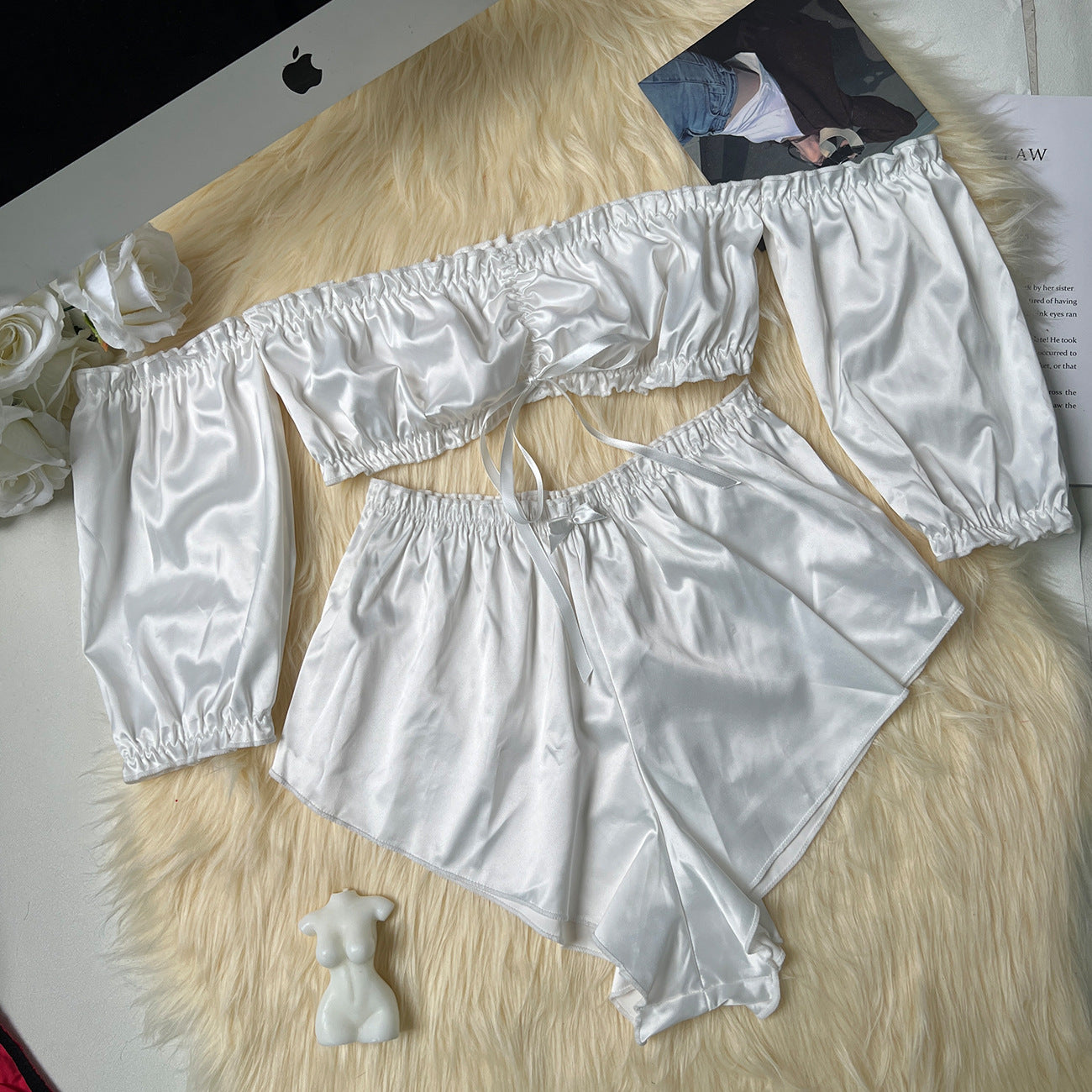 freedombeauty|Sexy tube top pajamas fashion casual loungewear shorts set